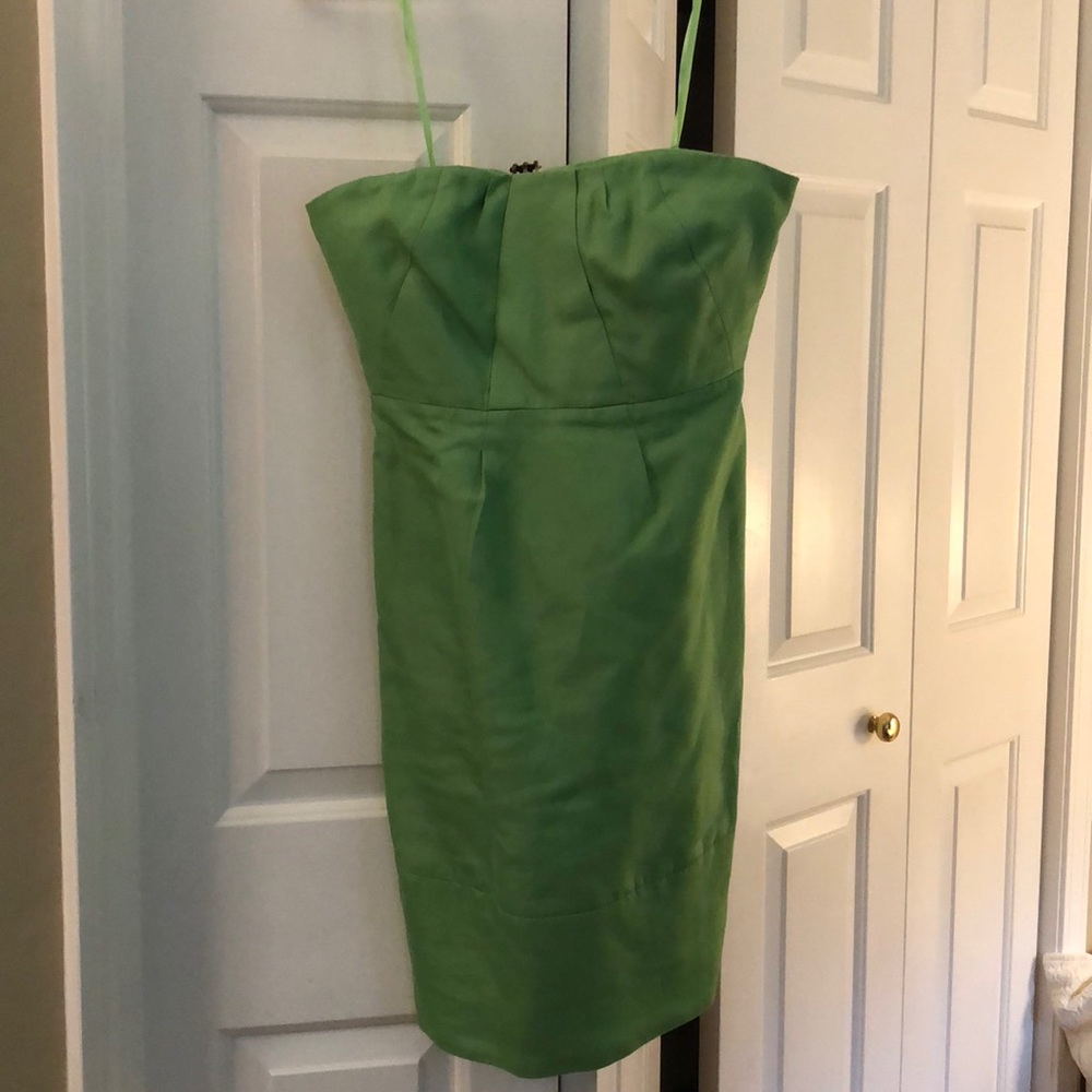 J. Crew spring green strapless dress!